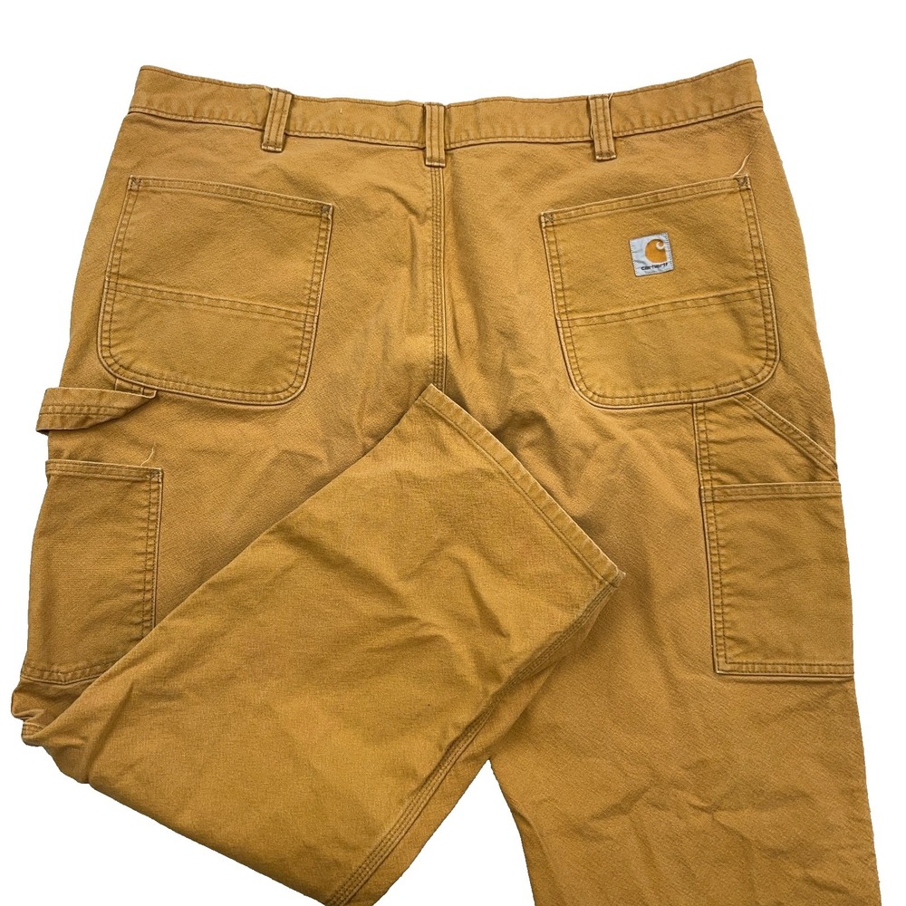 Carhartt Pants Men 42x30 Carpenter Duck Canvas Baggy Faded Distressed Relaxed B2